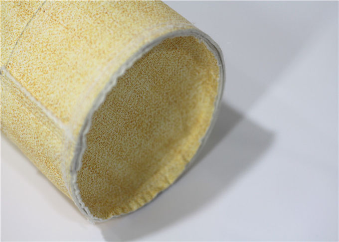 Bolsos de filtro industriales de Nomex, cilíndrico perforada aguja da alta temperatura de los bolsos de filtro