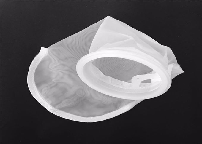 Color blanco modificado para requisitos particulares de los bolsos de filtro de malla de nylon del micrón de la forma para la máquina de la prensa de la resina